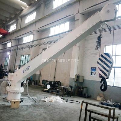 China Another 4 Ton 5m Marine Crane Mobile Telescopic Boom On Platform for sale