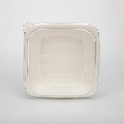 China Disposable Pulp Molded Bowls Compostable Packaging Container Wholesale Bleached Bamboo Bagasse Pulp Tableware Paper Customized Packaging for sale