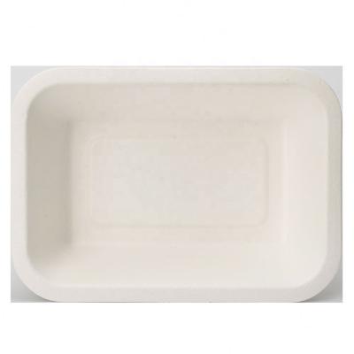 China ECO 3 Compartment Biodegradable Pulp Bagasse Box Pulp Bagasse Food Fruit Packaging Sustainable Food Packaging Food Packaging for sale