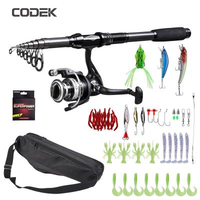 China Hard Soft Line Lure Bag Fishing Rod +Spinning Reel Combos Multifunctional Telescopic Reel Fishing Sets Kit For Travel Fishing for sale