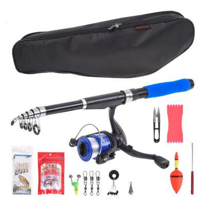 China Wholesale China Supplier 2.1m Multifunction Blue Ultralight Carbon Rod Seawater Fishing Rod and Reel Combo Set for sale