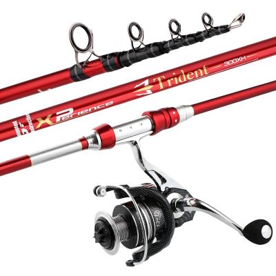 China Large Set Multifunctional Carbon Fiber Spinning Telescopic Fishing Kit With Reel PESCA Carbon Fiber Mount Carp Pole Spinning Fishing Rods for sale