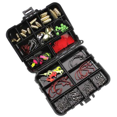 China Plactic Atrair 128Pcs Fishing Accessories Set Swivels Plugs Hooks Fish Lures In Storage Box Fishing Tackle Gear Equipment PESCA for sale