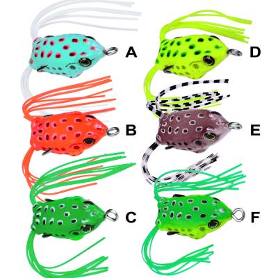 China OEM Hot Sale 4.5g Plastic Top Water Thailand Soft Fishing Lures 4.1cm With 3D Eyes Frogs-18 for sale