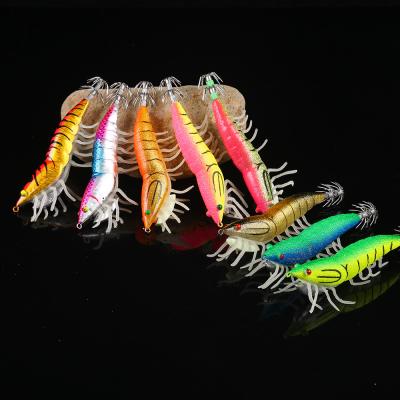 China Squid Hook Suqid (Wood Shrimp) Casting Fishing Lure ABS Plastic Hard Jigging Squid Bait Lure for sale