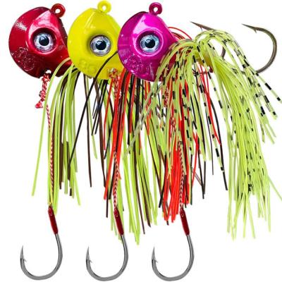 China WeiHe Water Jig Head Fishing Lure High Carbon Steel Skirt Lure Floating Lure Tackle Lure Lure Fishing Tackle Terminal Accessories 40-100g for sale