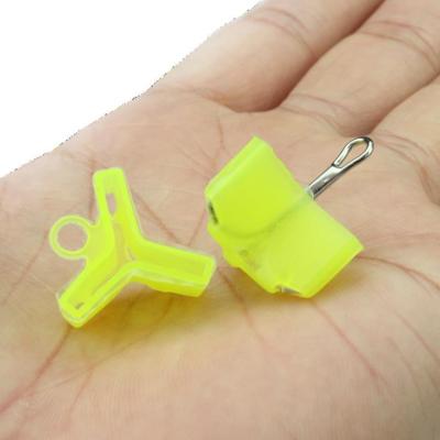 China PE OEM Bulk Packing Accessories 1-5# Yellow Plastic Fishing Triple Hook Protectors OEM for sale