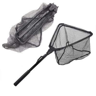 China OEM china aluminum viscous fine mesh ABS china aluminum alloy+abs+Rubber telescopic collapsible landing fishing net supplier with prices for sale