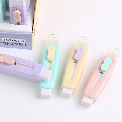 China Office eraser pencil eraser brush shape drawing write wipe cartoon eraser creative back and forth eraser for sale