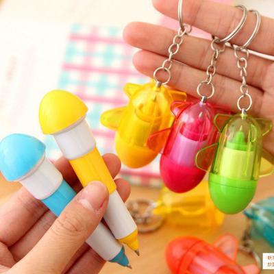 China Mini Cute Retractable Flat Shape Promotional Activities Ballpoint Pen For Children Kids Gift Pens for sale