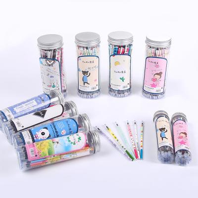 China Normal Style 20PCS 60PCS 100PCS Fashionable Bottle Packed Wholesale 0.5mm School Student Signature Gel Ink Pen Refill for sale