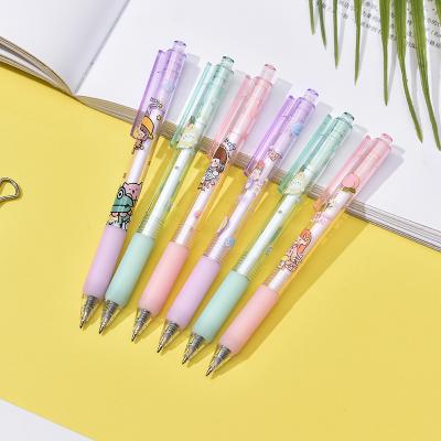 China 0.5MM Plastic Ballpoint Pen Pen Promotional Plastic Lovely Cartoon Girls Normal Design Hot Sale for sale