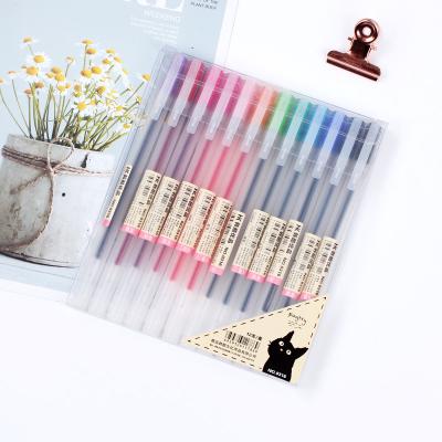 China 12 Pcs / Box Gel Pen 0.5mm Color Normal Pen Marker Pen Inks For School Office Supply 12 Colors for sale