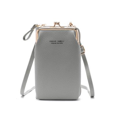 China 2021 New Waterproof Wallet Chain Mini Square Coin Purse Single Shoulder Bag Metal Lock Mobile Phone Bags For Girls for sale