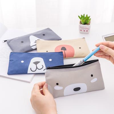 China Organizer Coin Pouch Bags Zipper Closure Student Cartoon Animal Stationery Nose Pencil Case Pouch Bag Office Storage for sale