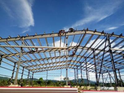 China Snel geïnstalleerde grote spanning magazijn werkplaats staalconstructie industriële gebouwen Te koop