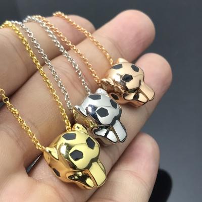 China High Quality Waterproof Simple Leopard Stainless Steel Men's New Arrival Europe and America Fashion Hiphop Main Pendant Necklace for sale