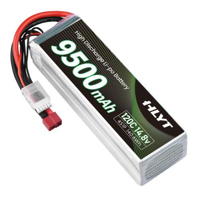 China HLYT High Quality Lithium Polymer Batteries 4S 14.8V 9500mah Lipo Battery RC Quadcopter Helicopter Drone for sale