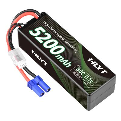 China High Quality Rechargeable Tank Packing CR Car 80C Lithium Batteries Ion Polymer EC5 Plug For Lipo Battery 11.1v 5200mAh for sale