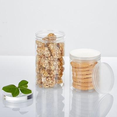 China High Quality Transparent Pet Food Grade Plastic Food Jars 450ML With Screw Cap Lid To Keep Fresh And Sealing for sale