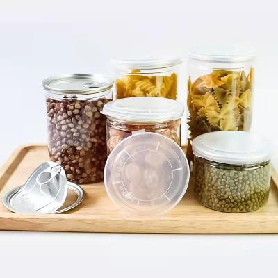 China 660ML Plastic Transparent Food PET Storage Jar Dustproof Easy Open Jar For Green Tea Jam Sealing Jars for sale