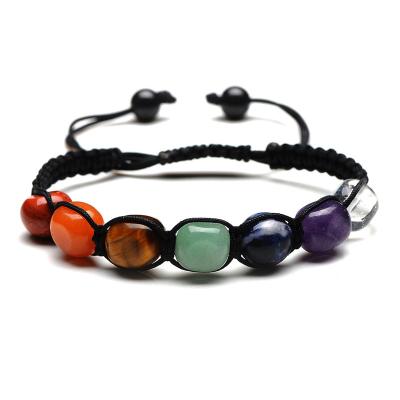 China Handmade Irregular Shaped Beads Eco-Friendly L&N Chakra Bracelet Adjustable High Grade Eco-Friendly Bracelet for sale