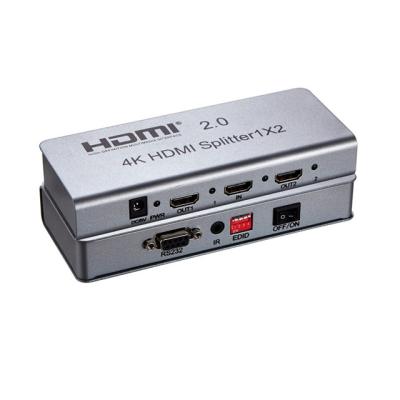 China IR Extender HDMI 2.0 and HDCP 2.2 3D HDMI Splitter 1 to 2 HDMI Port Splitter 1x2 with IR Extender EDID for sale