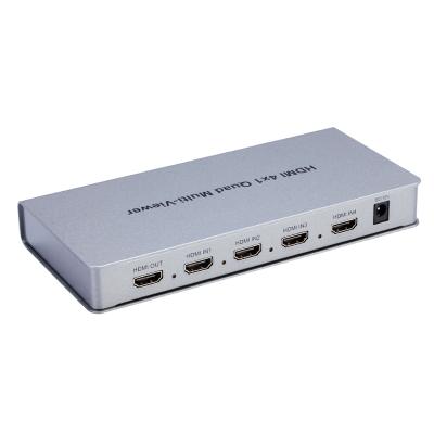 China Seamless 1080p HDMI Switcher HDMI 4x1 Quad Screen Multiviewer With Seamless Switcher for sale