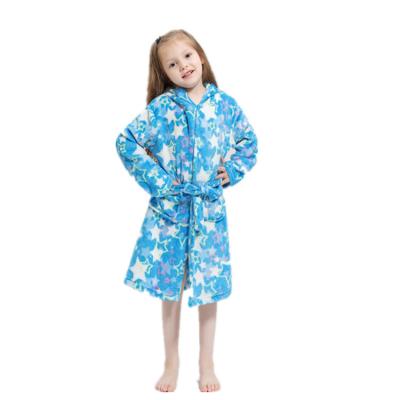 China QUICK DRY Girls Adjustable Hooded Animal Pajamas With Unicorn Children Bath Beach Pocket Long Robe for sale