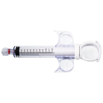 China Inject Contrast Media During Procedures Disposable Lucer Connector 10ml Dose Control Safety Angiographic Syringe for sale