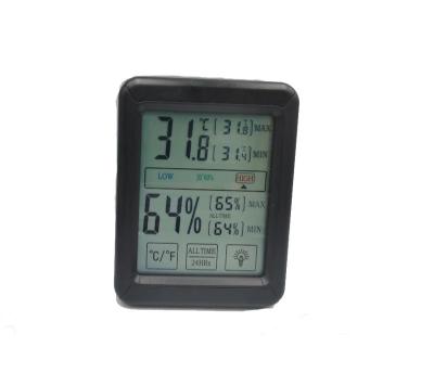 China Touch Screen With Backlight Home Room Hygrometer Humidity Wall Mount Digital LCD Magnetic Thermometer for sale