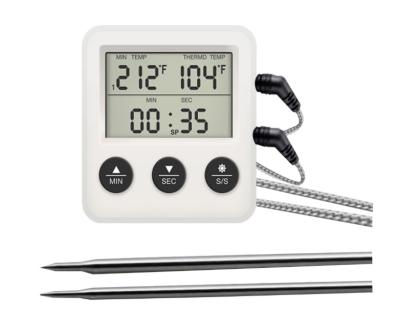 China Meat Thermometer With Dual Robe Thermometer Grill Digital Cooking Thermometer Meat Thermometer With Dual Probe for sale