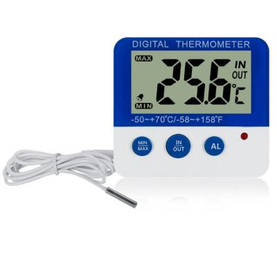 China LED Alarm Indicator Digital LED Alarm Temperature Humidity Meter Refrigerator / Freezer Warning Thermometer for sale