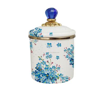 China Wholesale Cover Enamel Oil Grease Catcher Kitchen Storage Tank Sealing Tank Storage Jar Can Be Customized for sale