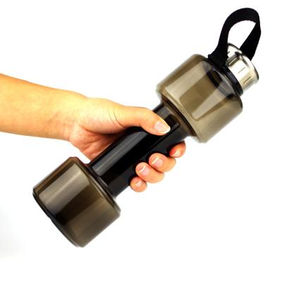 China 2020 Sustainable Bulk Items High Quality Dumbbell Shaped Water Bottle Wholesale Protein Shaker Bottle 700ML for sale