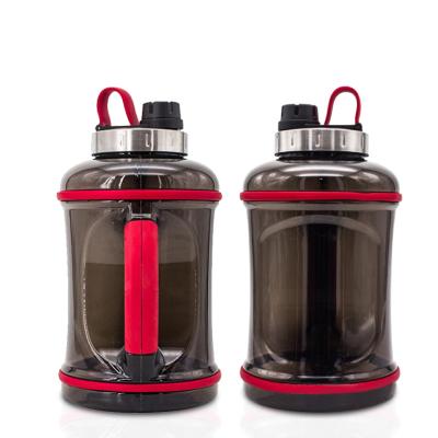 China Sustainable hot sale private label 3.2 liter petg gym sports dumbbell water bottle / big size water jug for sale