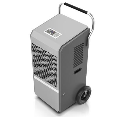 China New Design Customized Logo Smart Push Handle Standing Industrial Commercial 90l Dehumidifier With Hose for sale