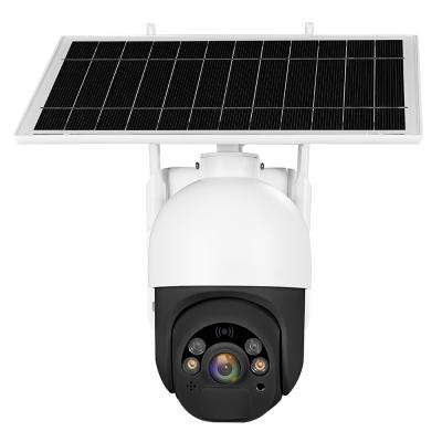 China NIGHT VISION 4G SIM Card 1080P Outdoor Camera CCTV IP Camera WIFI 8W Solar Panel Battery PTZ Smart Security Monitor Security Camera for sale