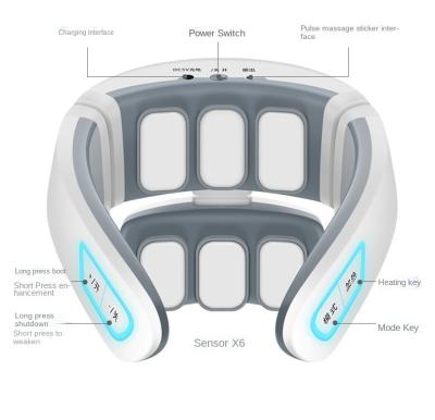 China Home Care Cervical Spine Muscle Relaxation Pain Device Four Heads Pound Vertebra Pulse Neck Kneading Massage for sale