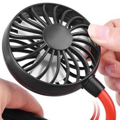 China Car Neck Fan USB Assistant Team Leader Mini Neck Double Freezer Head Office Portable Outdoor Sports Fan for sale