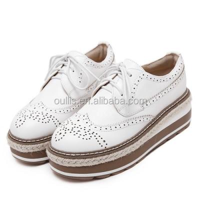 China Nes Design Casual Shoes 5CM Comfortable Flat Heel Lace Up Thickness Lace Up Sports Shoes PM4135 for sale