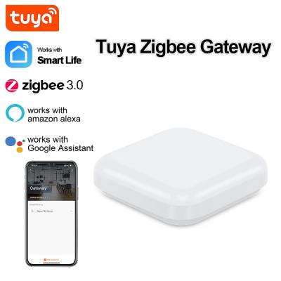 China Tuya 3.0 Version Zigbee Smart Home System Hub Alarm Control WALE Tuya Life APP Central Gateway 70*70*20mm for sale