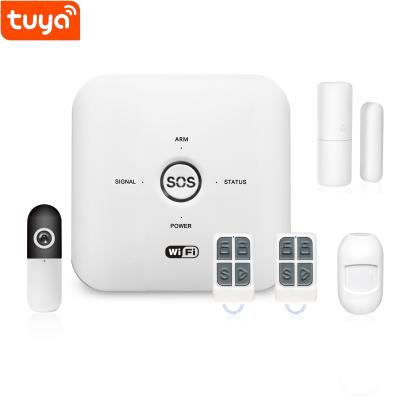 China Smart Tuya APP/Smart New GSM+WIFI Tuya Life Home Security Alarm System New Alarm System Linkage to Smart Plug for sale