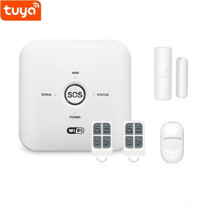 China Freed Tuya New 2.4G WIFI Tuya APP Factory Price Alarm System GSM Burglar Smart Burglar Tuya Kit for sale