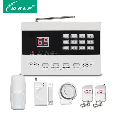 China Auto Smart Home LED Display 99 Zone Home Security PSTN Wireless Autodial Alarm System with English Voice Prompt for sale