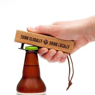 China Viable Home Accessories Multifunctional High Security Recycled Wooden Bottle Opener for sale