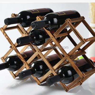 China Healthy Antique Wood Bamboo Stackable Wine Bottle Rack Eco - Friendly Sustainable for sale