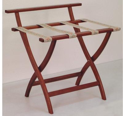 China Modern Modern Guest Room Wooden Folding Luggage Rack For Hotels With Back for sale