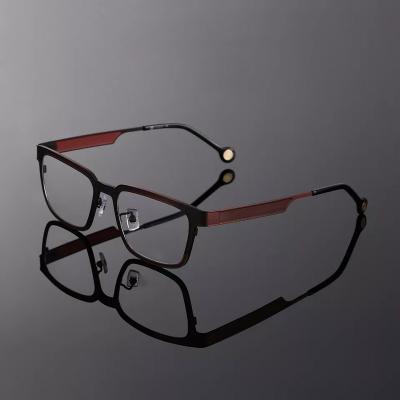 China Optical Frame Newest Style Reading Glass Good Prices Full Rim Titanium Unisex Metal Vintage Spectacle Eyewear for sale