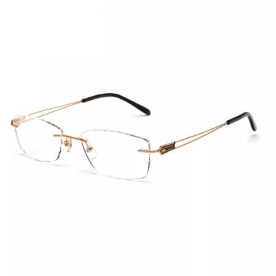 China For Reading Glasses Rimless Pure Titanium Glasses Frame Optical Glasses Frame Prescription Eyewear Glasses for sale